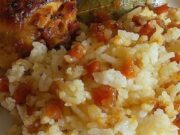 Рецепт: Протеинска бомба, печен ориз со пилешко месо